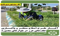 آغاز طرح اصلاح منظر و پاکسازی علف‌های هرز در بلوارهای بجنورد